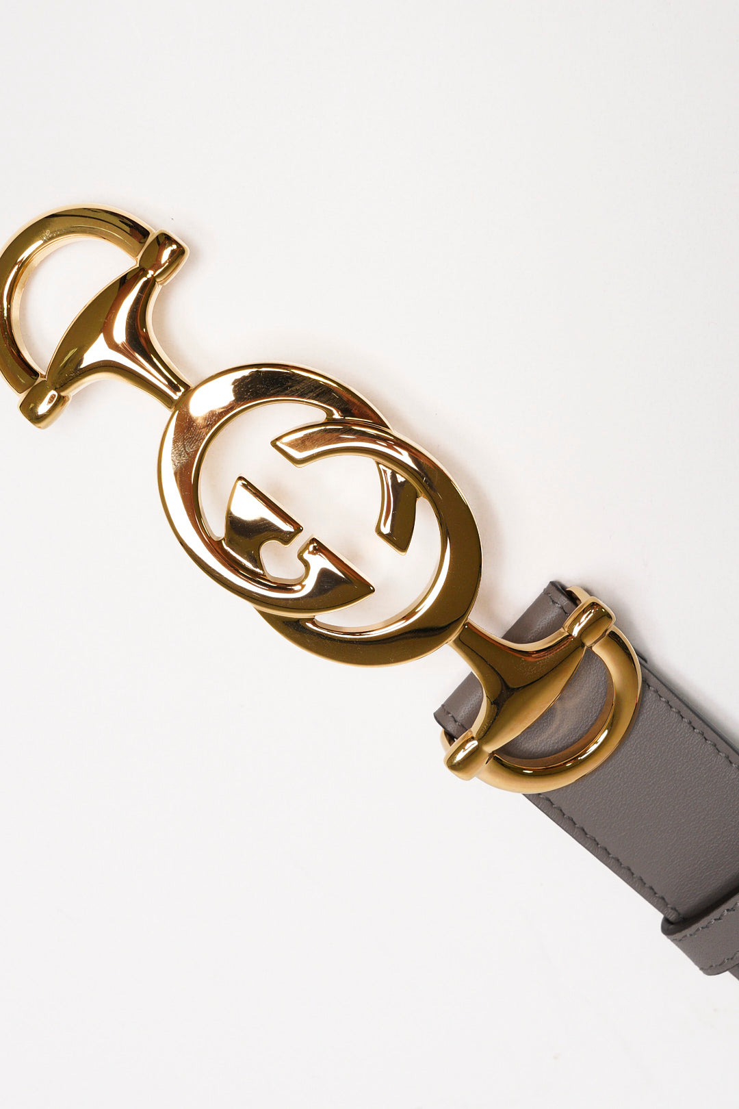 GUCCI ZUMI 灰色皮帶 女款99新