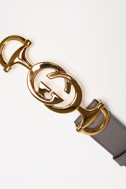 GUCCI ZUMI 灰色皮帶 女款99新