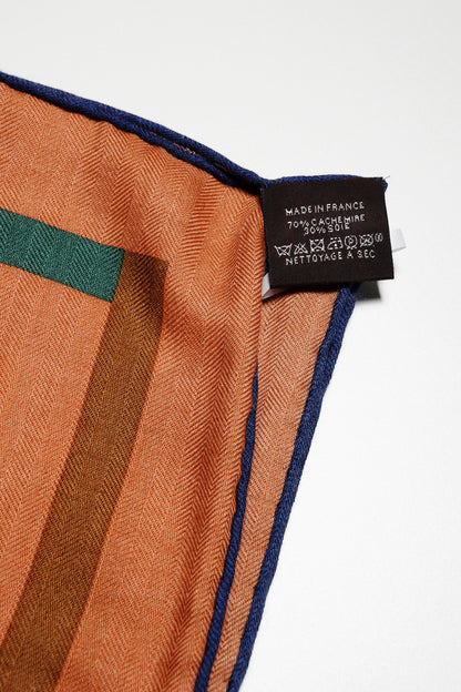 Hermès Voitures en Equilibre 140喀什米爾與真絲混紡 「平衡馬車」 羊絨方巾