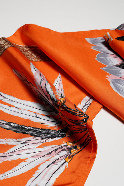 HERMES 絲質 Max Twilly絲巾