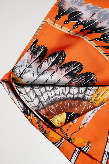 HERMES 絲質 Max Twilly絲巾