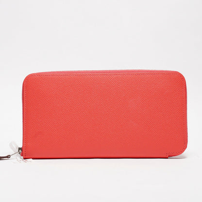 HERMES 絲巾長夾的珊瑚橘粉色