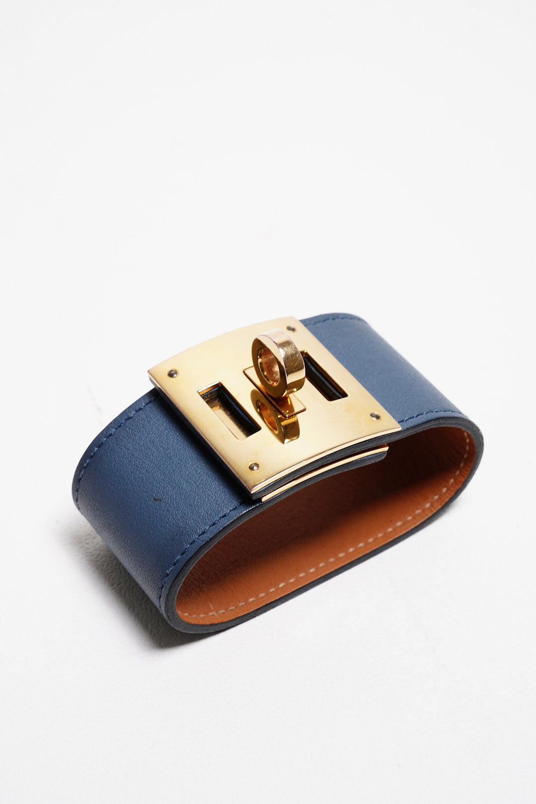 HERMES 愛馬仕 kelly dog 手環 小號(藍色) X刻