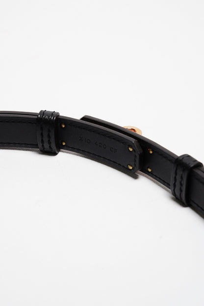 HERMÈS Kelly 18 腰帶（經典金扣款/黑色）