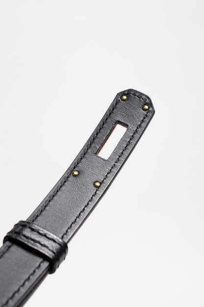 HERMÈS Kelly 18 腰帶（經典金扣款/黑色）