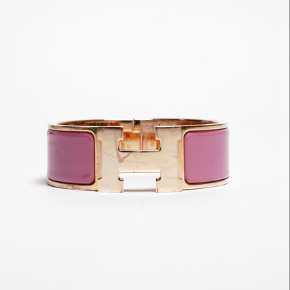 Hermes 愛馬仕 Clic H手環 (粉) PM小號