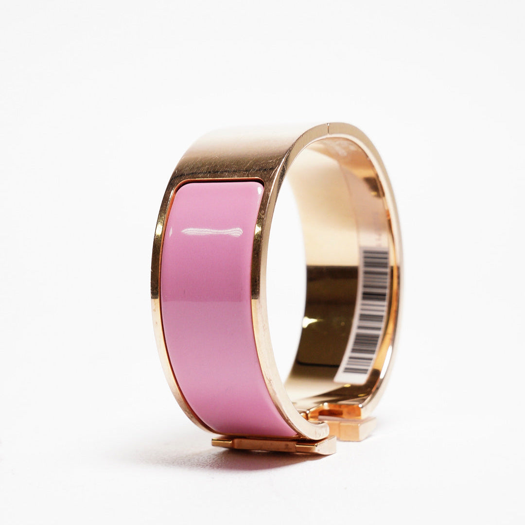 Hermes 愛馬仕 Clic H手環 (粉) PM小號