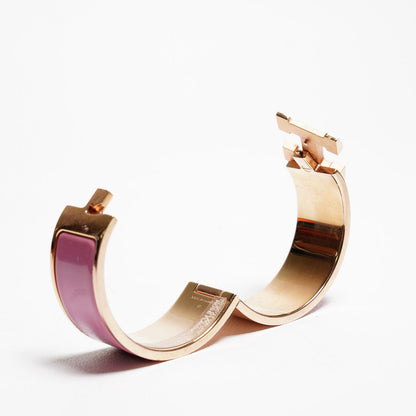 Hermes 愛馬仕 Clic H手環 (粉) PM小號