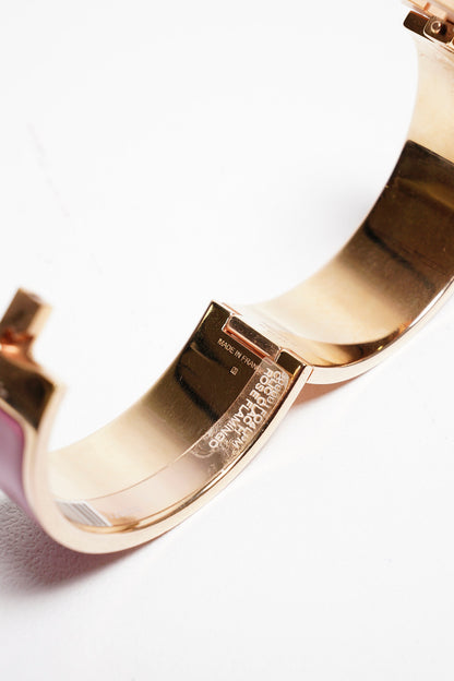 Hermes 愛馬仕 Clic H手環 (粉) PM小號