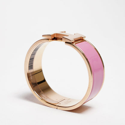 Hermes 愛馬仕 Clic H手環 (粉) PM小號