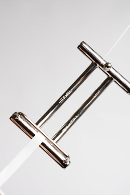 HERMES H銀 雙色皮帶  A刻