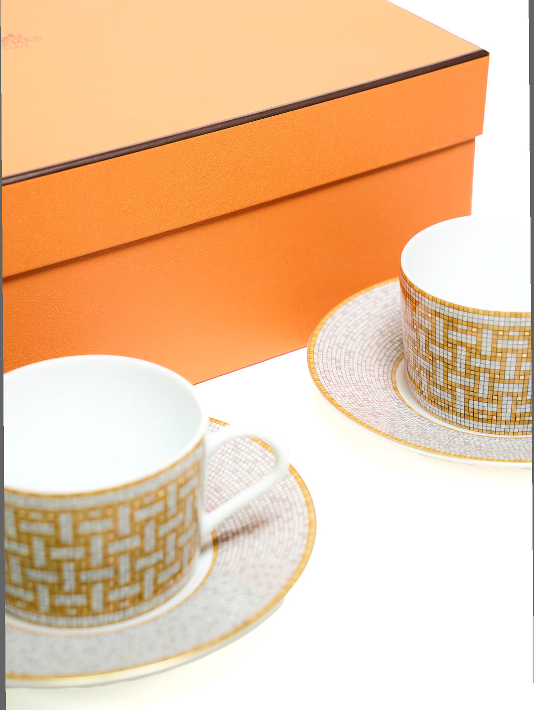 Hermes Mosaique au 24 gold茶杯與杯碟