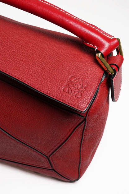 LOEWE PUZZLE BAG 2WAY 包 皮革 紅色