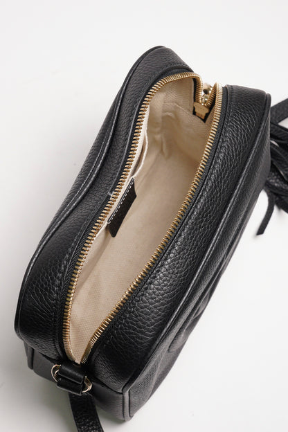 Gucci 雙G浮雕小牛皮流蘇 SOHO 斜背包