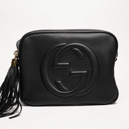Gucci 雙G浮雕小牛皮流蘇 SOHO 斜背包
