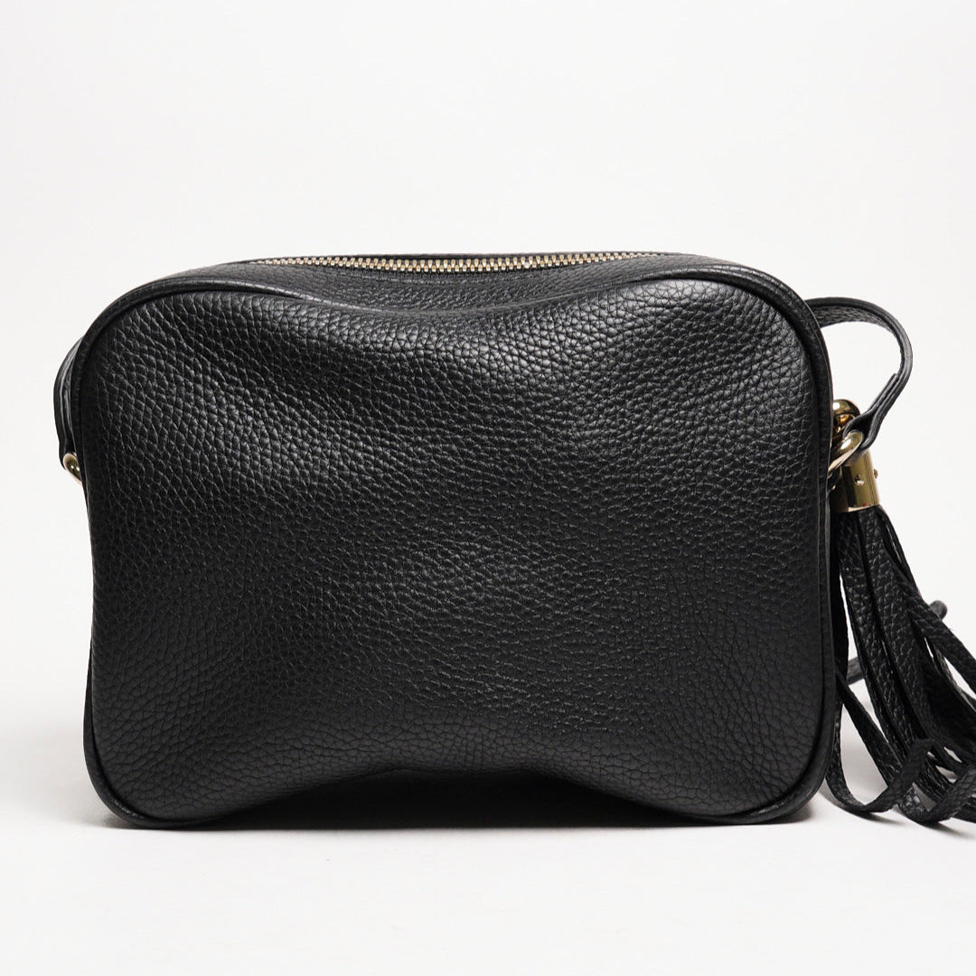 Gucci 雙G浮雕小牛皮流蘇 SOHO 斜背包