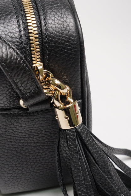 Gucci 雙G浮雕小牛皮流蘇 SOHO 斜背包