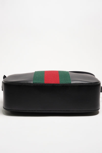 GUCCI crossbody leather bag 綠紅綠繡蜜蜂斜背包