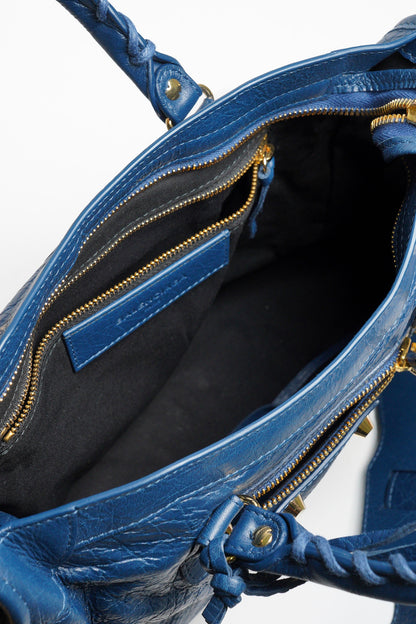 Balenciaga City Small Navy Blue Lambskin 海軍深藍色