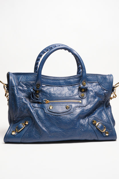 Balenciaga City Small Navy Blue Lambskin 海軍深藍色