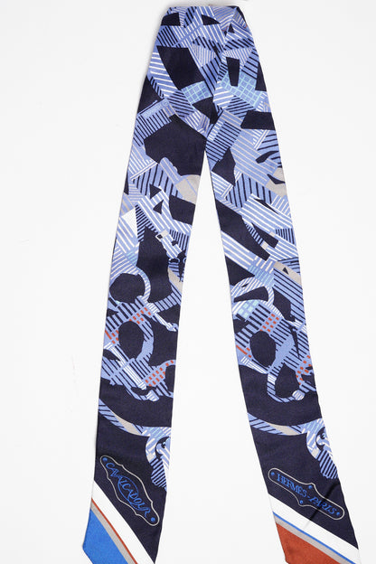HERMES MARINE SILK CAVALCADOUR MORNING TWILLY
