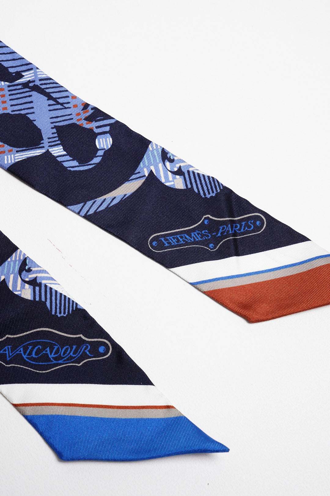 HERMES MARINE SILK CAVALCADOUR MORNING TWILLY