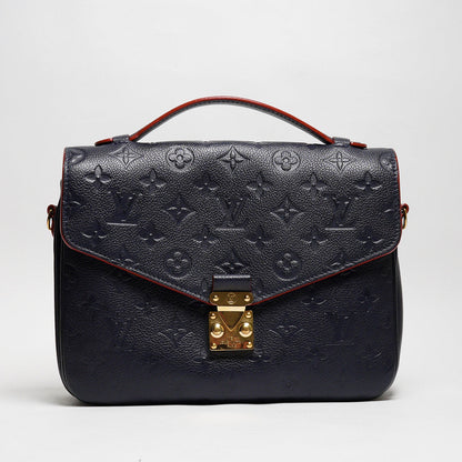 Louis Vuitton  Monogram Empreinte Pochette Metis 海軍藍