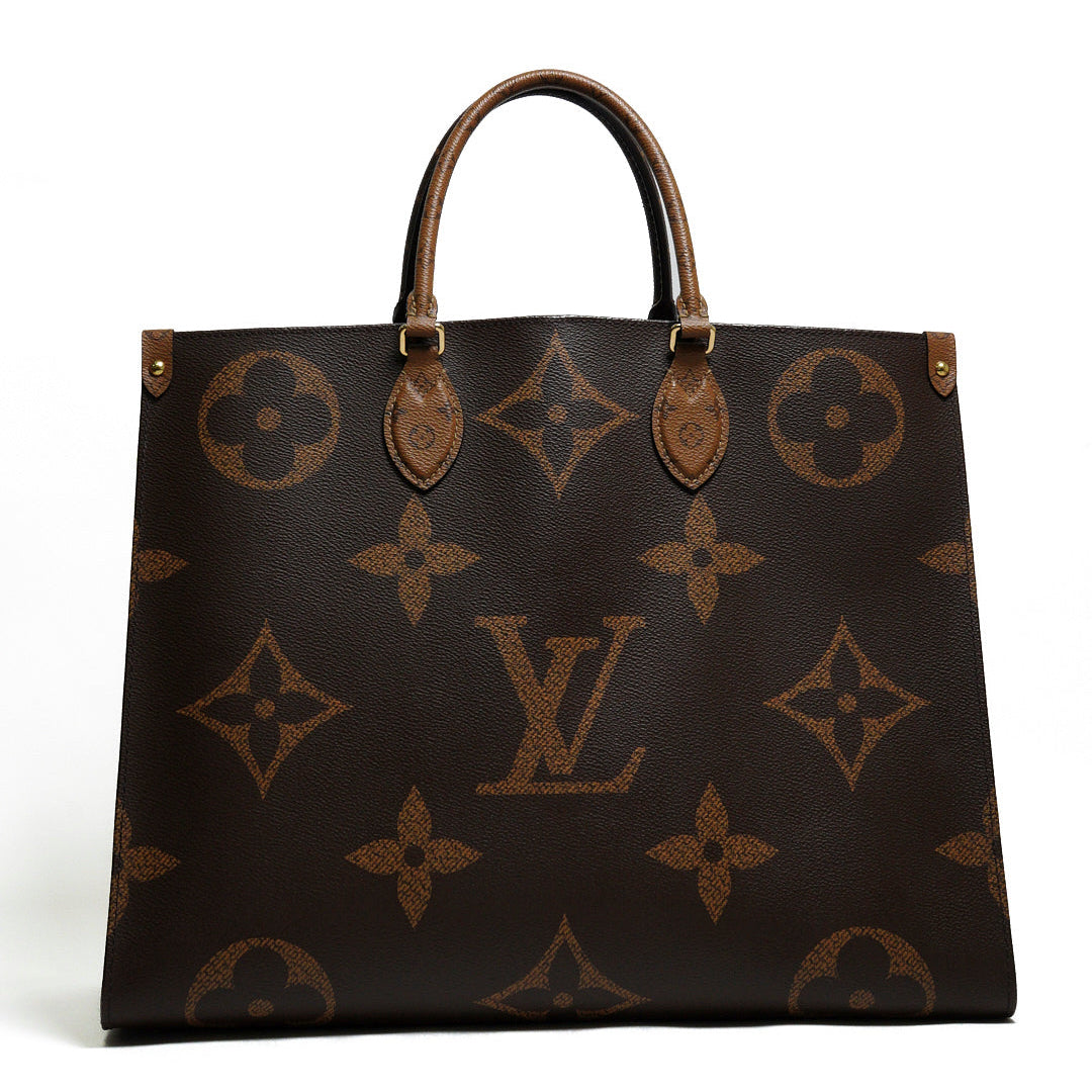 LOUIS VUITTON LV 路易威登 棕色 原花帆布 OnTheGo GM 兩用包