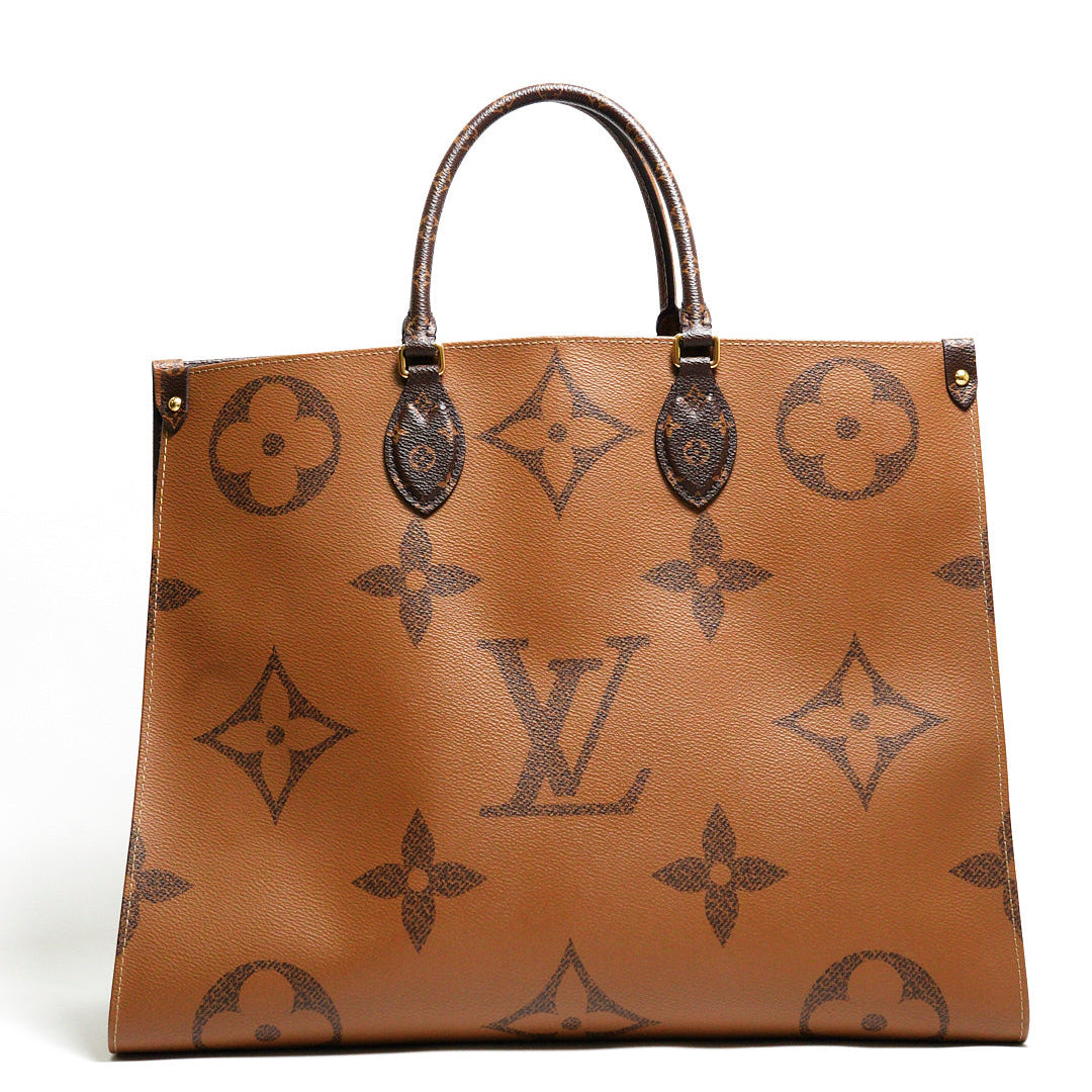 LOUIS VUITTON LV 路易威登 棕色 原花帆布 OnTheGo GM 兩用包
