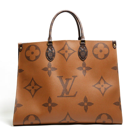 LOUIS VUITTON LV 路易威登 棕色 原花帆布 OnTheGo GM 兩用包