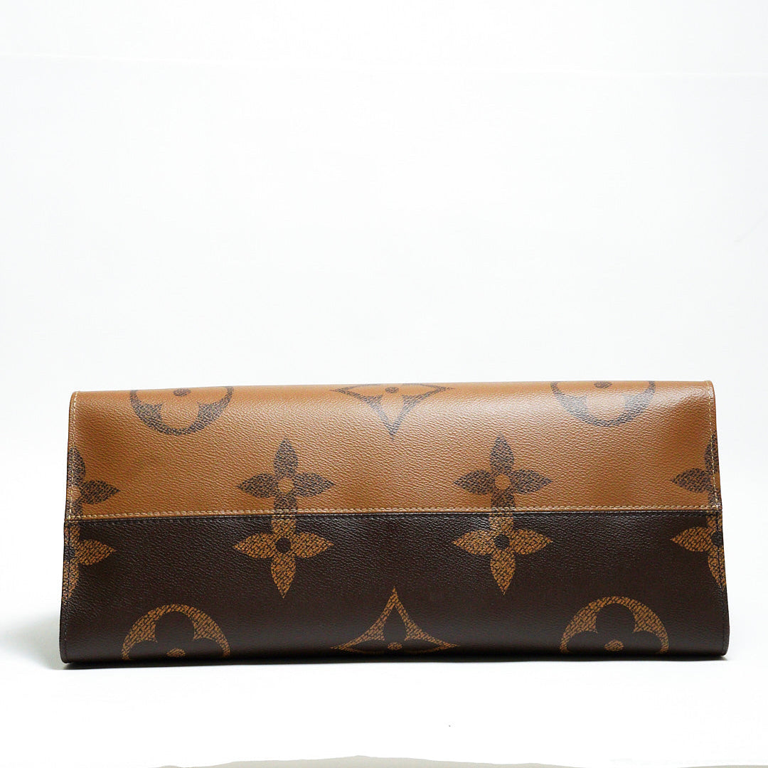 LOUIS VUITTON LV 路易威登 棕色 原花帆布 OnTheGo GM 兩用包