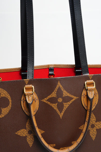 LOUIS VUITTON LV 路易威登 棕色 原花帆布 OnTheGo GM 兩用包