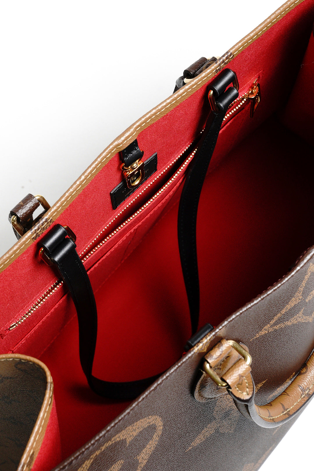 LOUIS VUITTON LV 路易威登 棕色 原花帆布 OnTheGo GM 兩用包