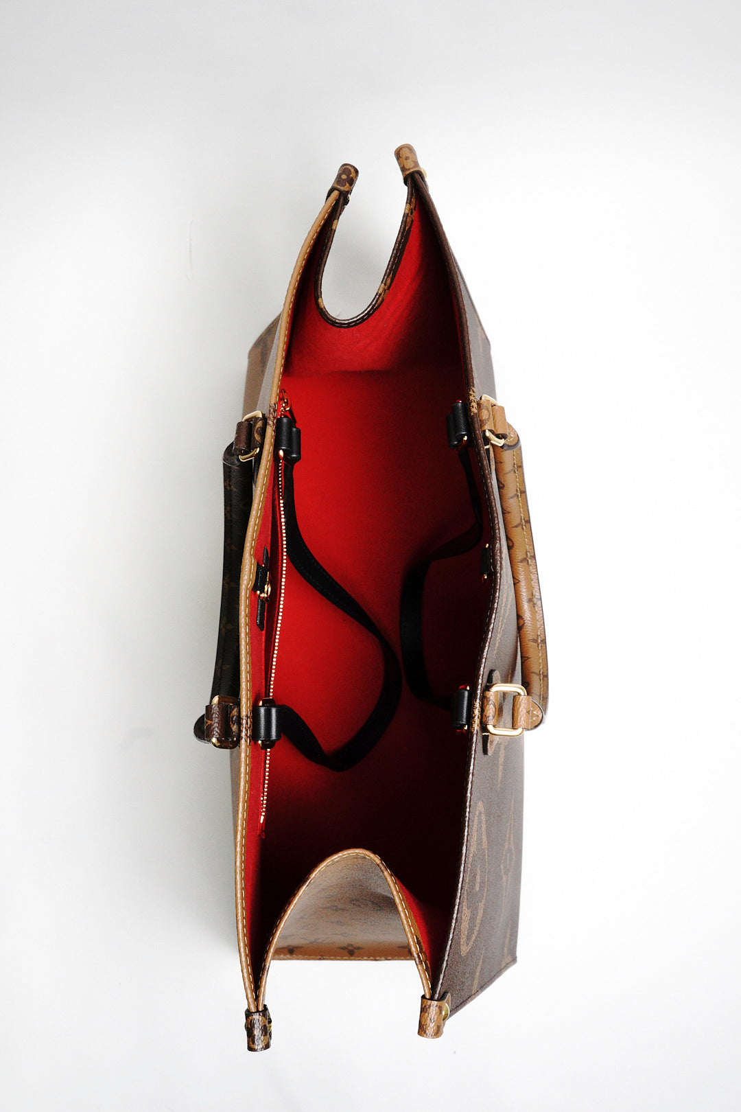 LOUIS VUITTON LV 路易威登 棕色 原花帆布 OnTheGo GM 兩用包