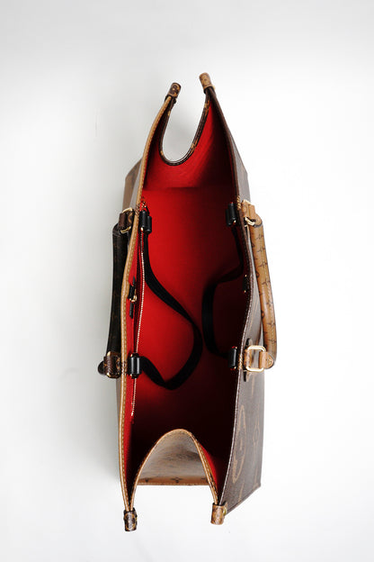 LOUIS VUITTON LV 路易威登 棕色 原花帆布 OnTheGo GM 兩用包