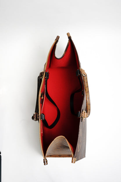 LOUIS VUITTON LV 路易威登 棕色 原花帆布 OnTheGo GM 兩用包