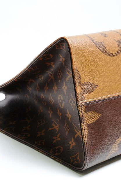 LOUIS VUITTON LV 路易威登 棕色 原花帆布 OnTheGo GM 兩用包