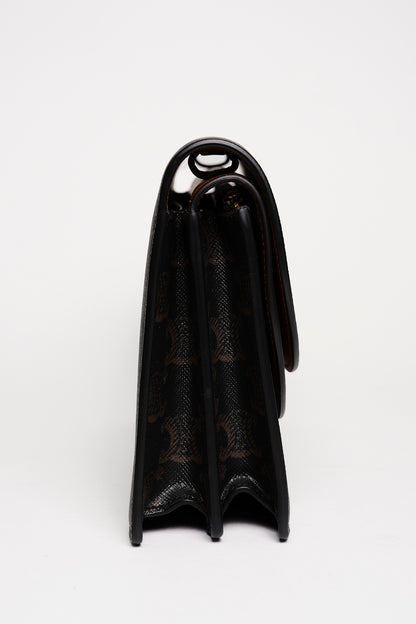 CELINE TRIOMPHE帆布平滑羊皮STRAP斜背包