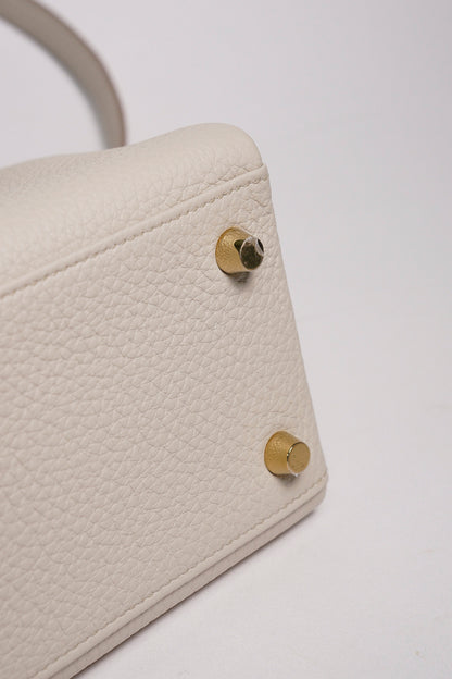 HERMÈS 愛馬仕 Kelly 25 外縫 10 奶昔白 Craie Epsom牛皮 金扣 W刻