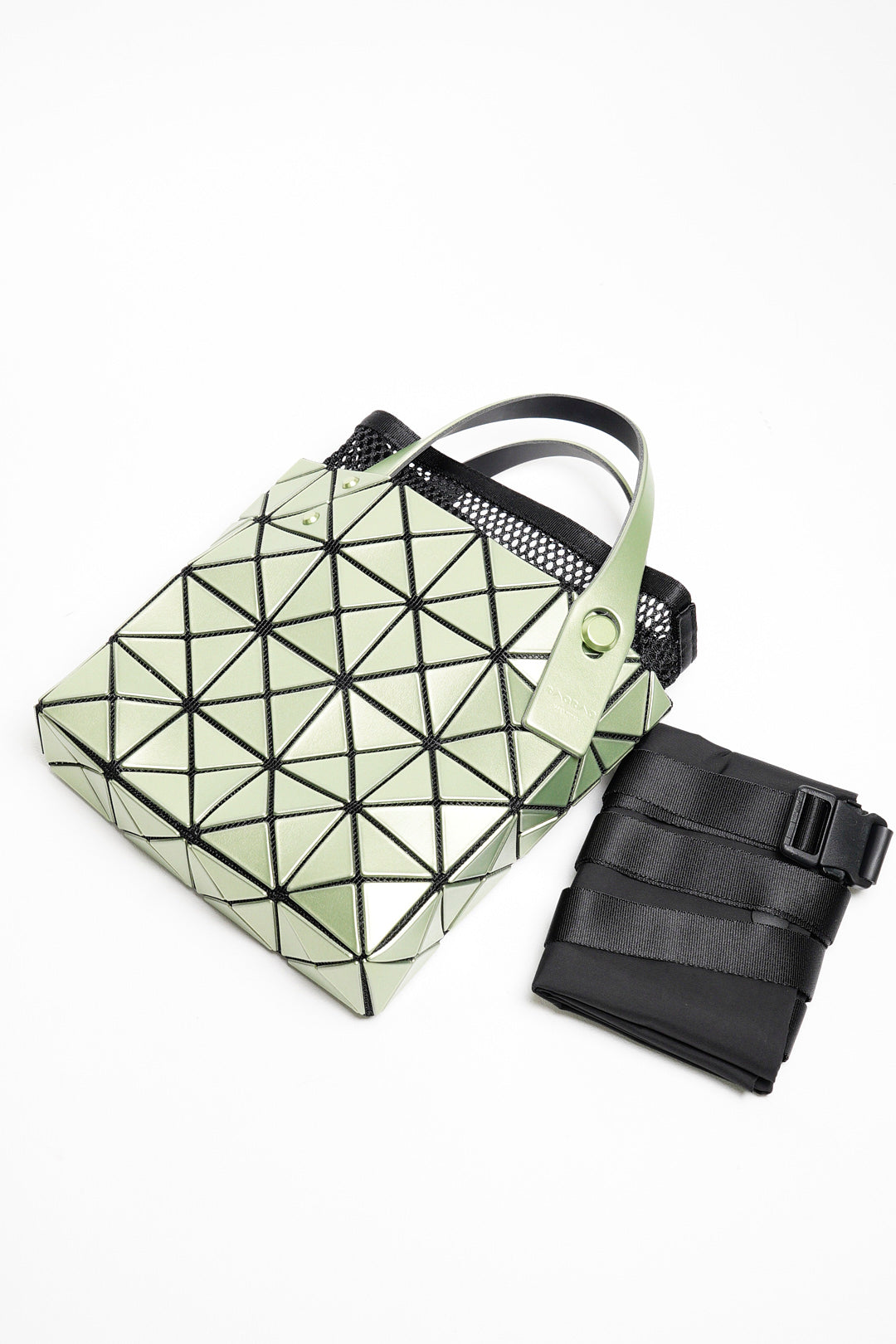 三宅一生 Carat 3x3手提包 綠色