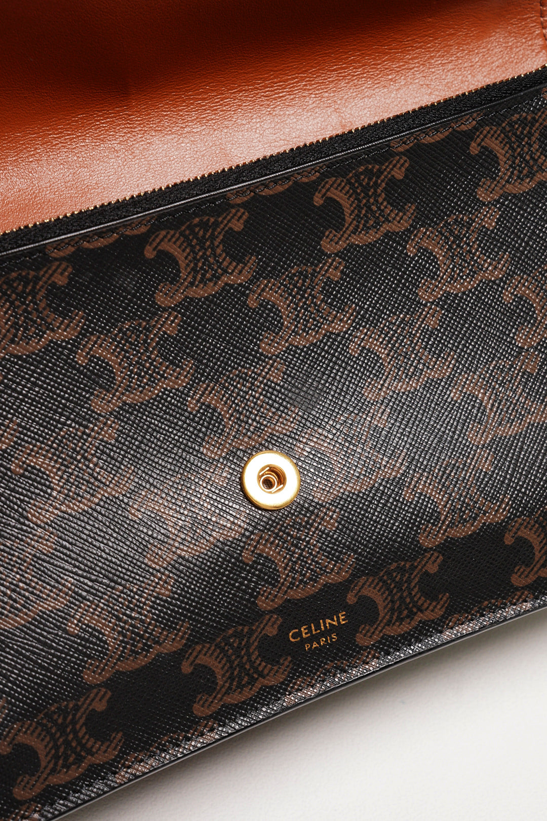 CELINE TRIOMPHE帆布 老花系列WOC斜背包