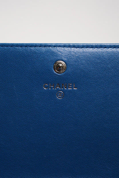 CHANEL 藍色長夾
