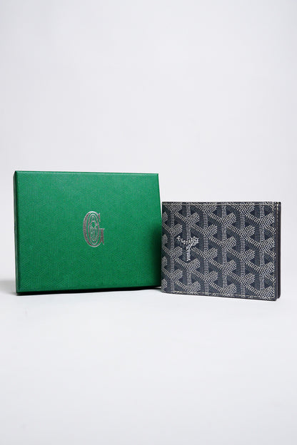 Goyard Victoire Wallet 帆布對折8卡短夾(藍)