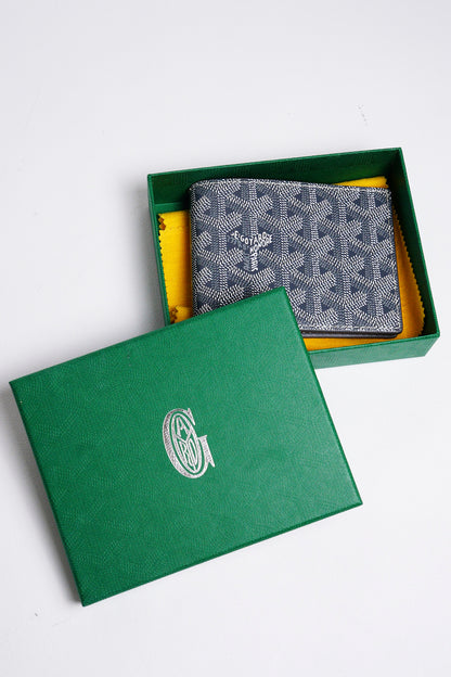 Goyard Victoire Wallet 帆布對折8卡短夾(藍)