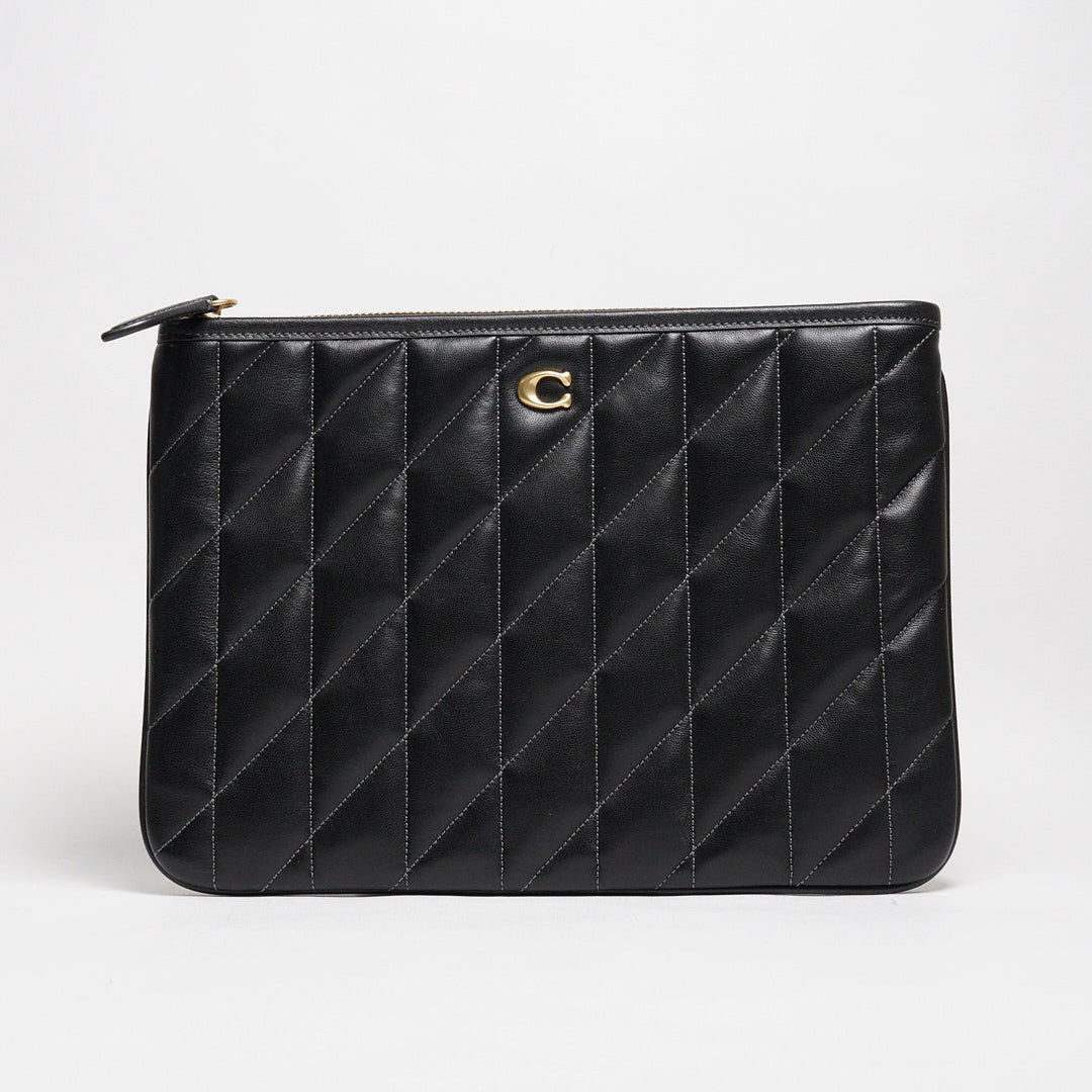COACH POUCH 28 絎縫手拿包 一組2個