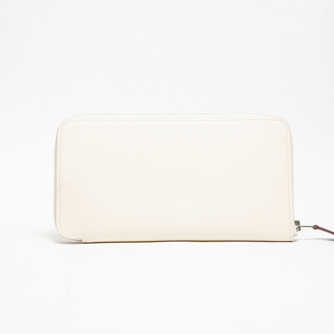 HERMES Silk'In Classique長夾 奶油白