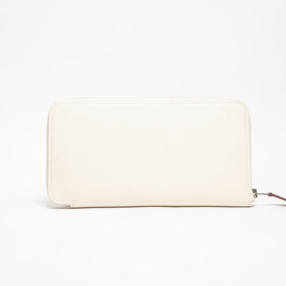 HERMES Silk'In Classique長夾 奶油白