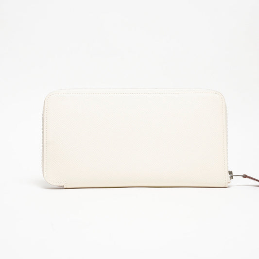HERMES Silk'In Classique長夾 奶油白