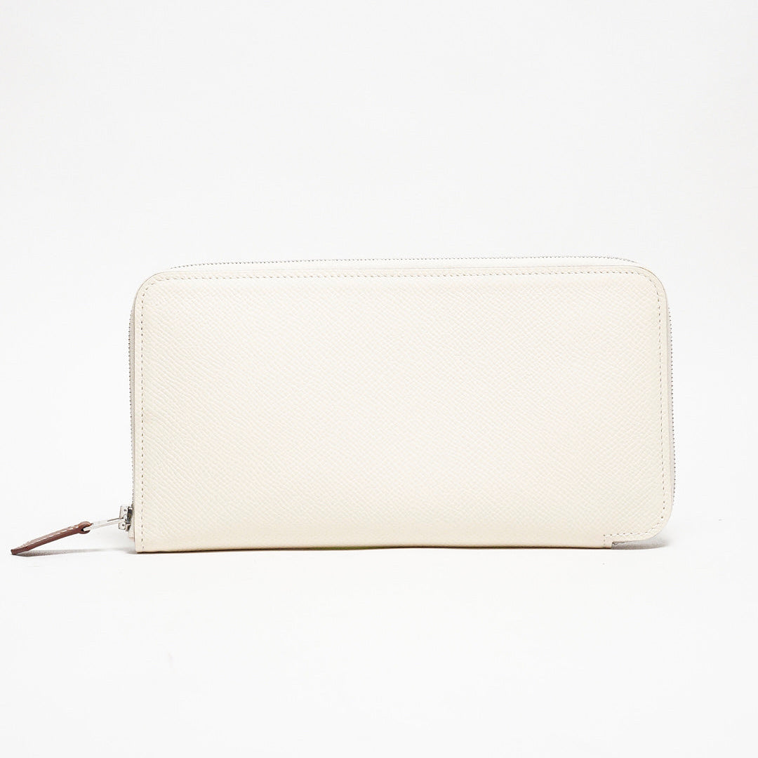 HERMES Silk'In Classique長夾 奶油白