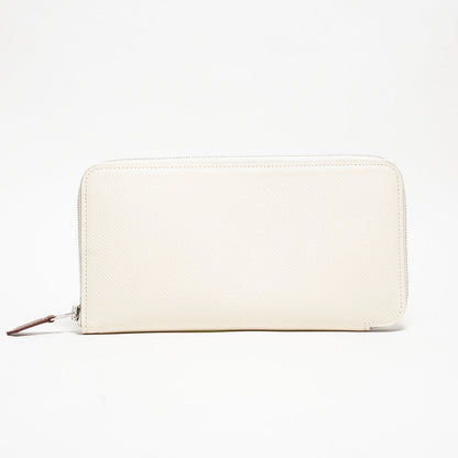 HERMES Silk'In Classique長夾 奶油白